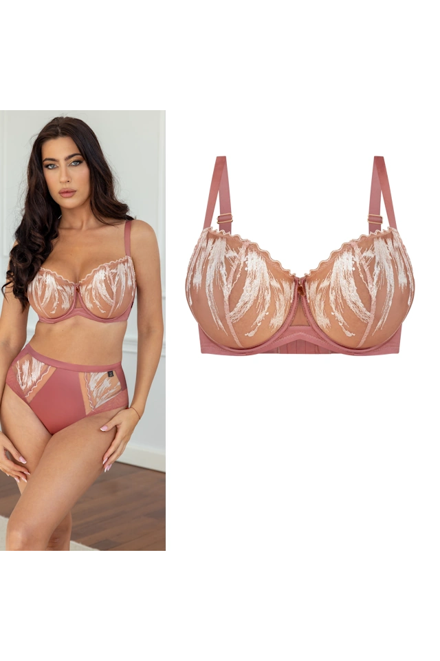 KrisLine Lisa powderpink half-cup biustonosz soft