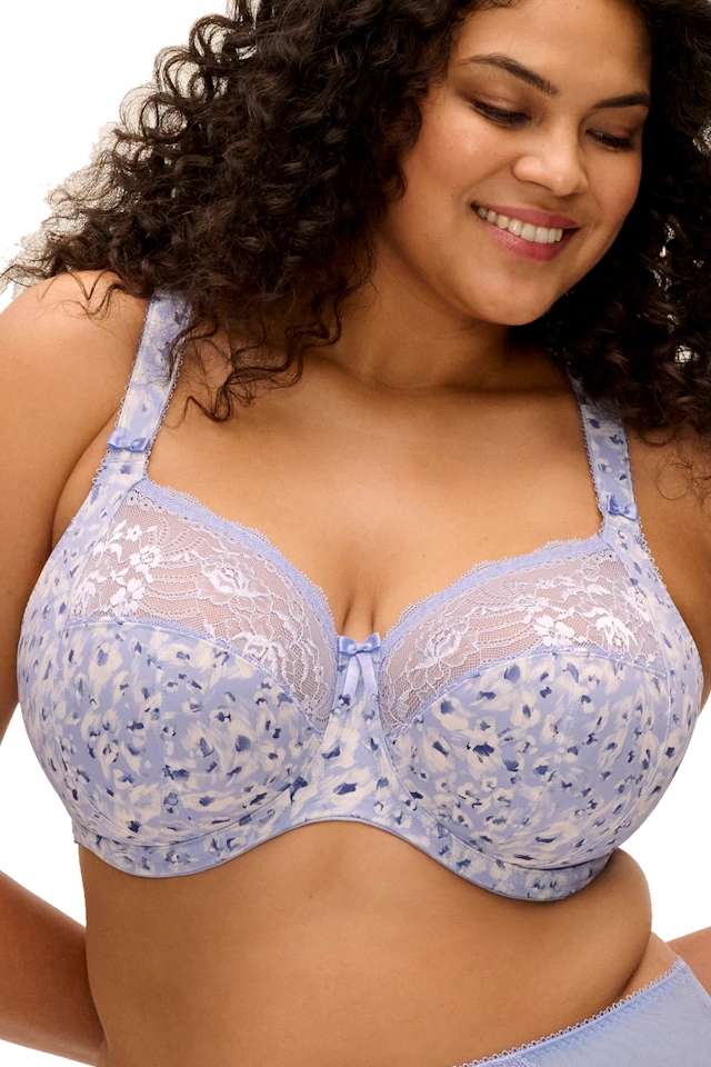 Elomi Morgan blue leopard soft biustonosz full cup soft