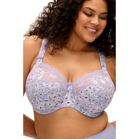 Elomi Morgan blue leopard soft biustonosz full cup soft