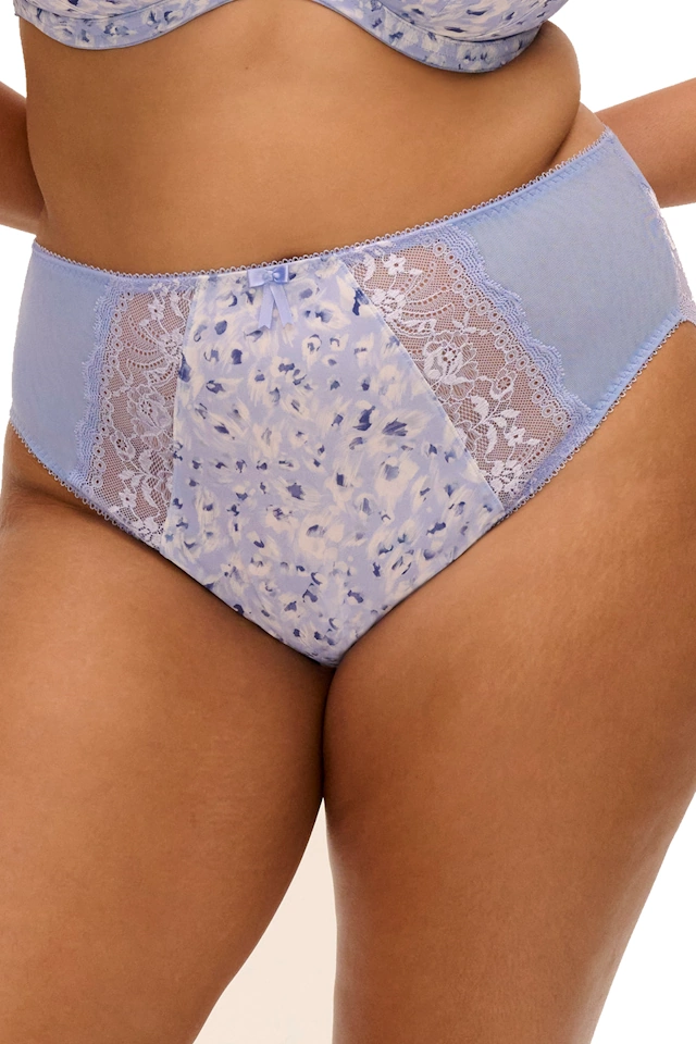 Elomi Morgan blue leopard figi high leg