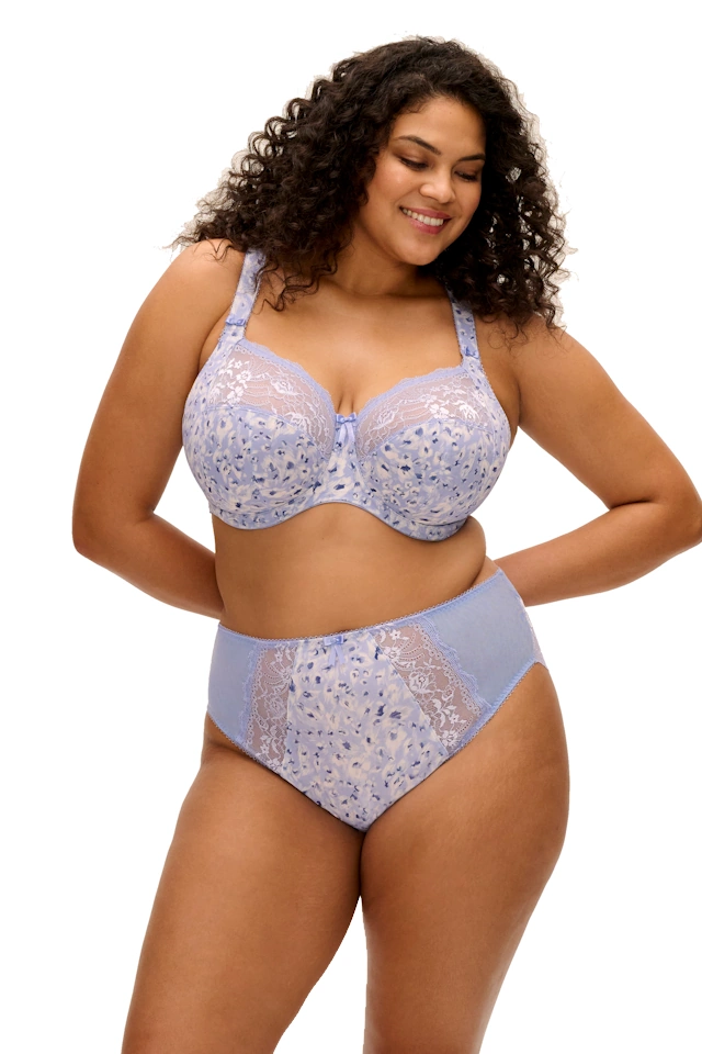 Elomi Morgan blue leopard figi high leg