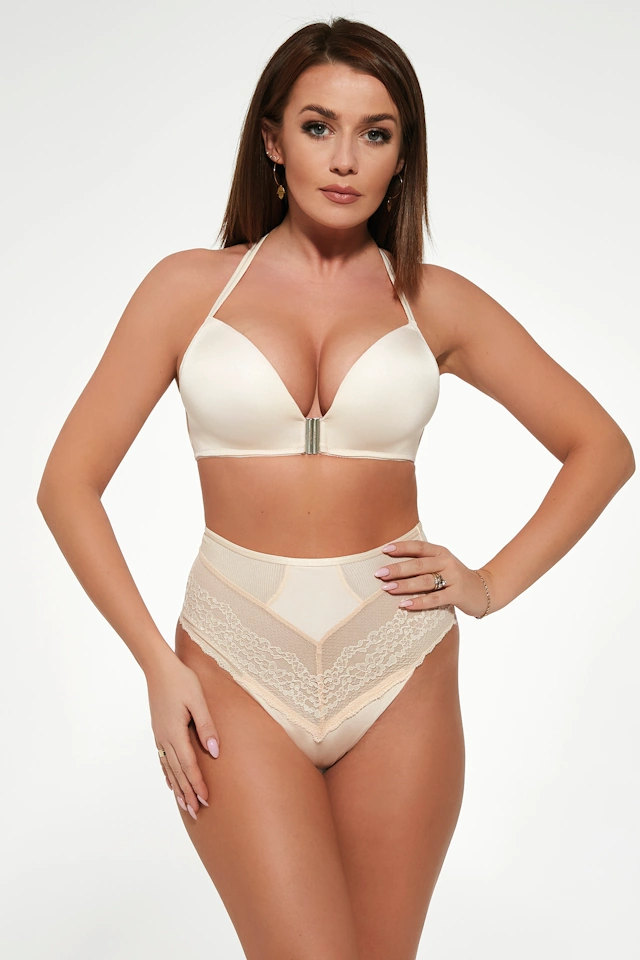 KrisLine Pola cafelatte brassiersmart opened biustonosz push-up