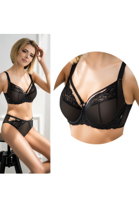 KrisLine Julietta fullup czarny biustonosz soft