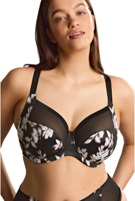 Sculptresse by Panache Bliss black floral biustonosz soft