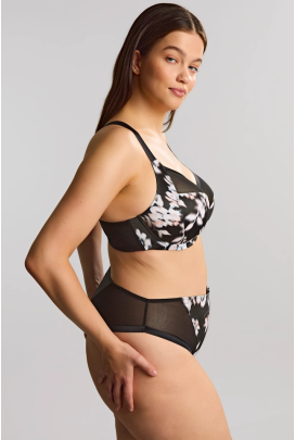 Sculptresse by Panache Bliss black floral biustonosz soft