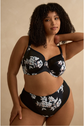 Sculptresse by Panache Bliss black floral figi brazyliany