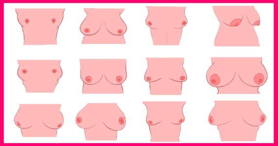 kształty kobiecych piersi
